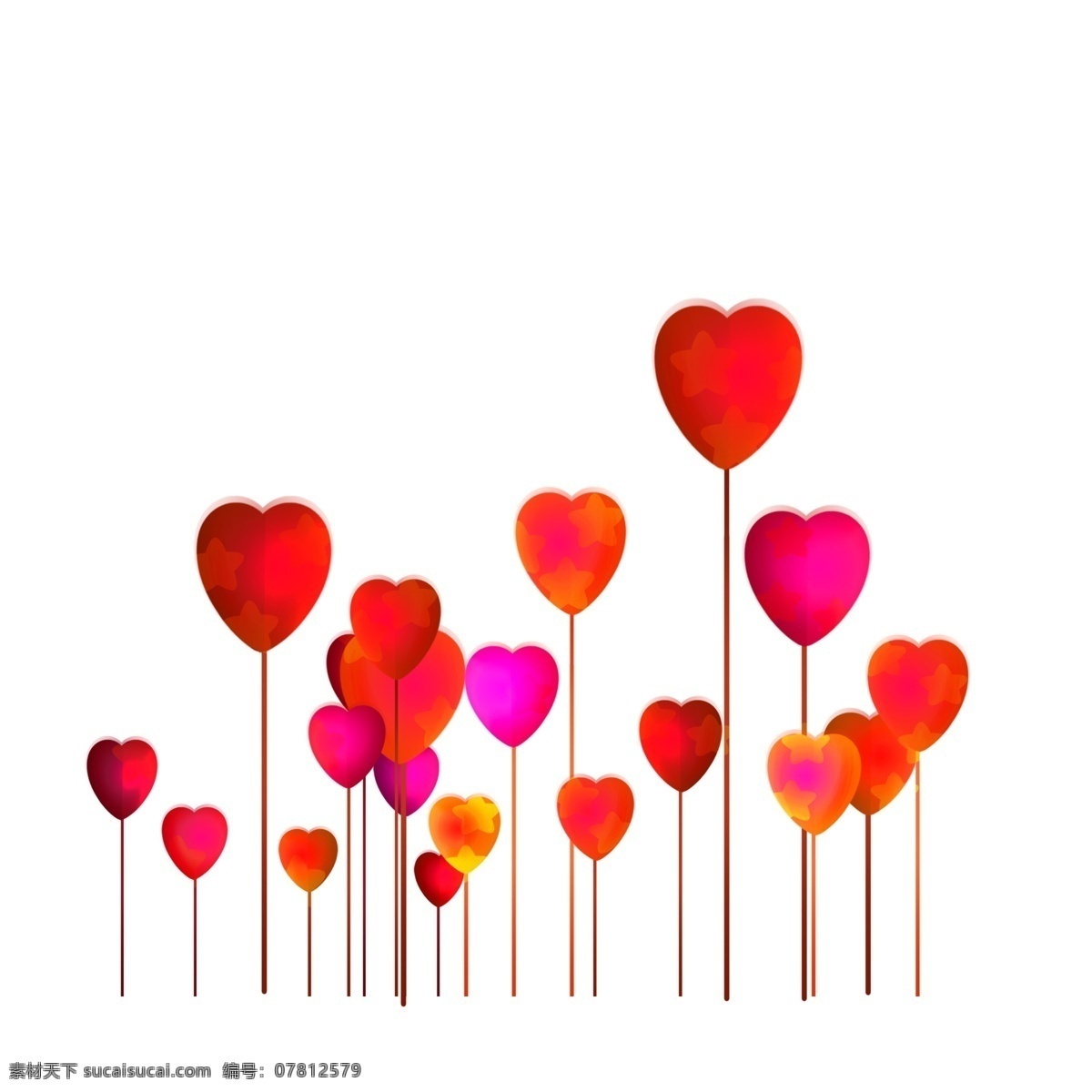 耀眼 彩色 气球 插画 耀眼的气球 爱心气球 卡通插画 气球插画 爱情插画 礼物插画 红色的气球