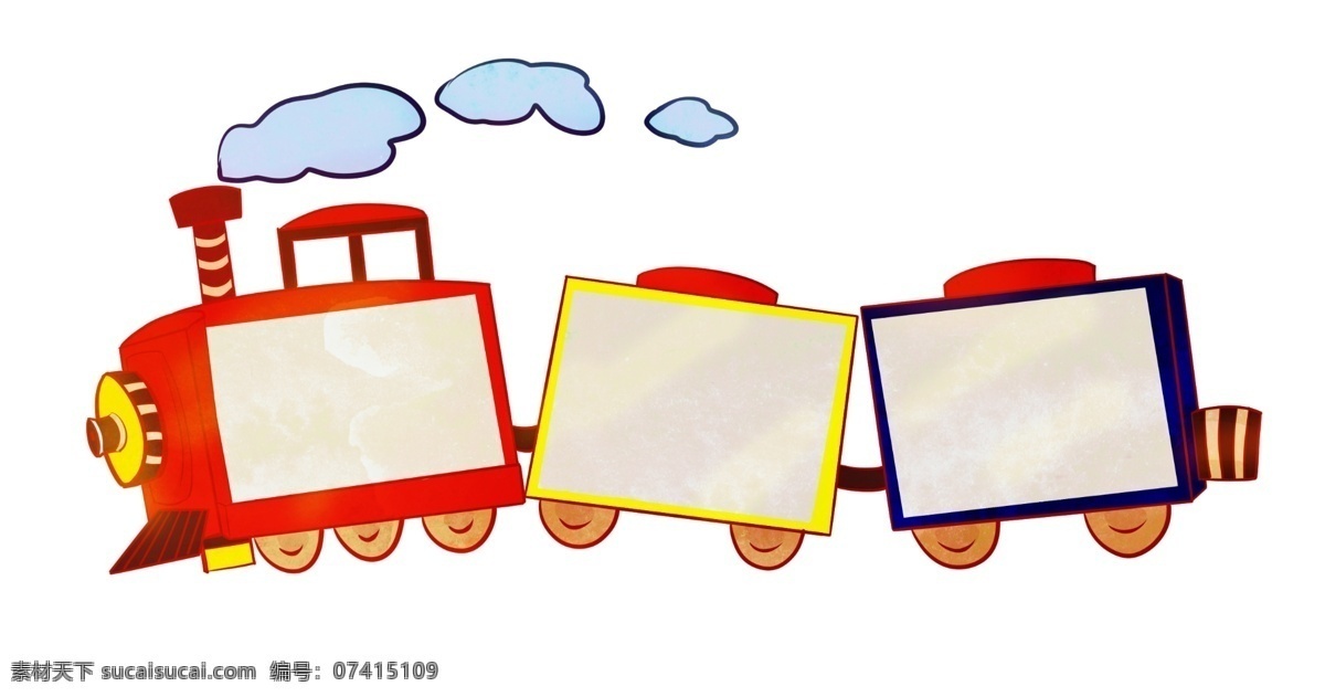 火车 边框 卡通 插画 长长的火车 框架 框子 框框 边框插画 卡通插画 简易边框 火车的边框