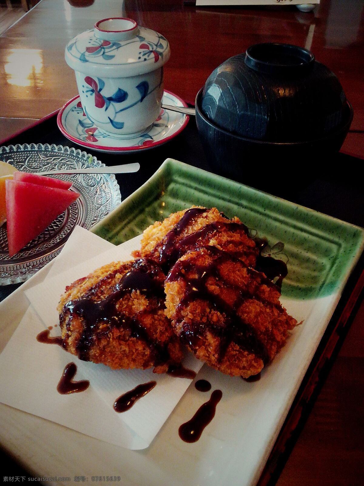 美食 土豆泥 沙拉 圣女果 盘子 日料 炸鸡块 餐饮美食