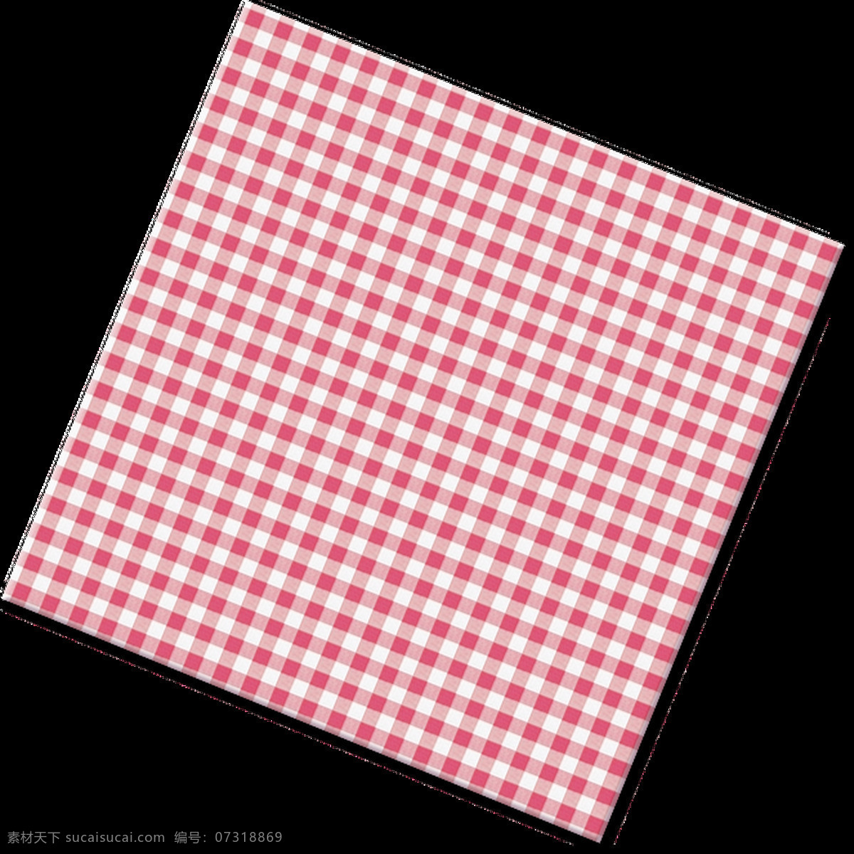 红 白 格子 桌布 透明 png素材 白色 红色 简约 免扣素材 正方形