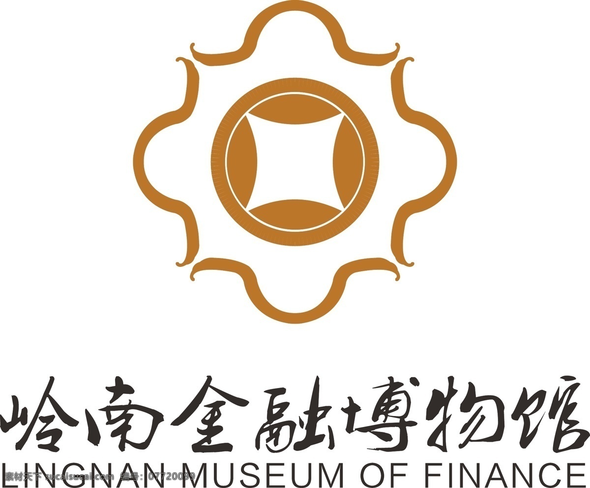 原创 logo 岭南 金融 博物馆 白色