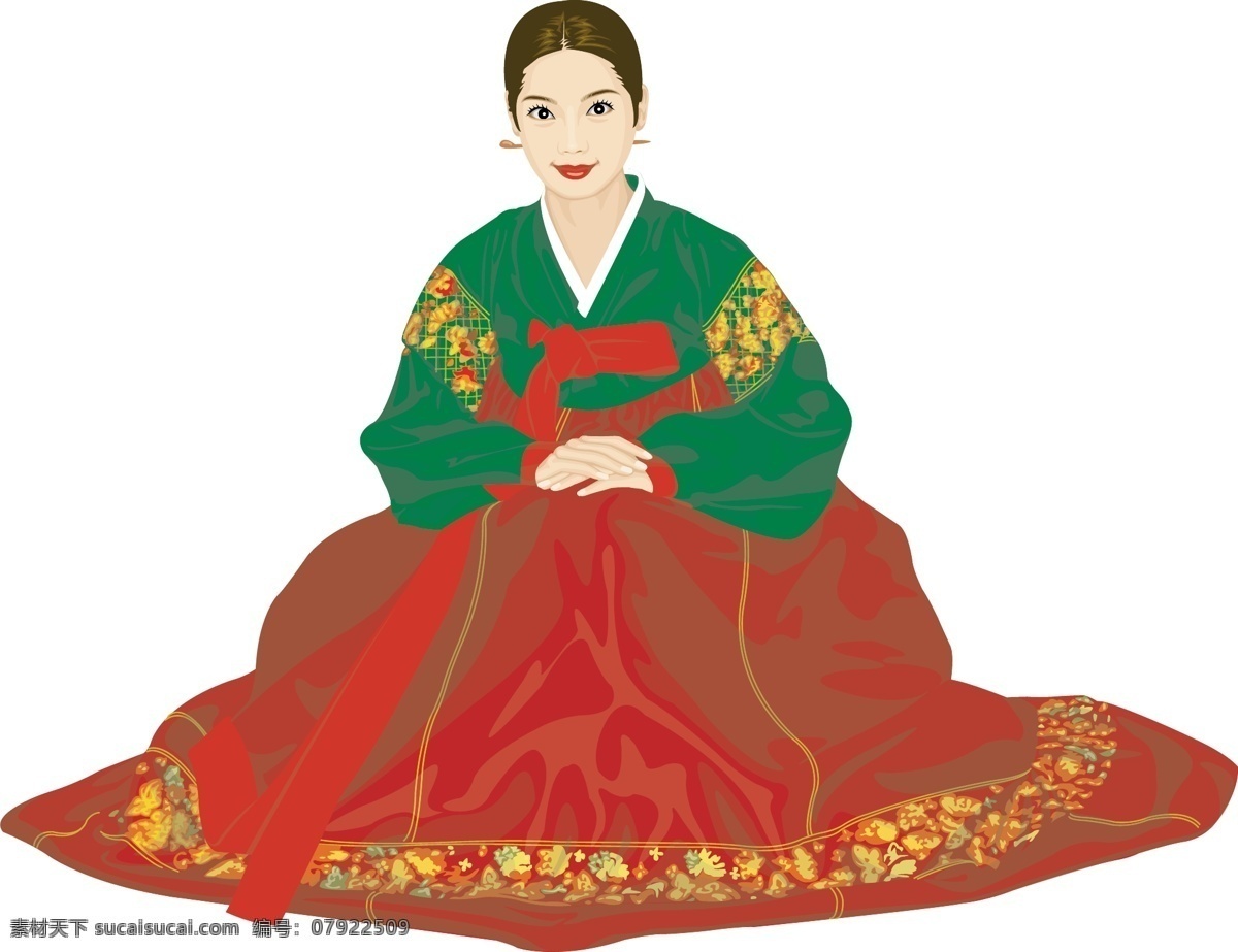 朝鲜族服饰 民族服饰 民族衣服 卡通服装 卡通朝鲜衣服 韩服 古典朝服 文化艺术 传统文化