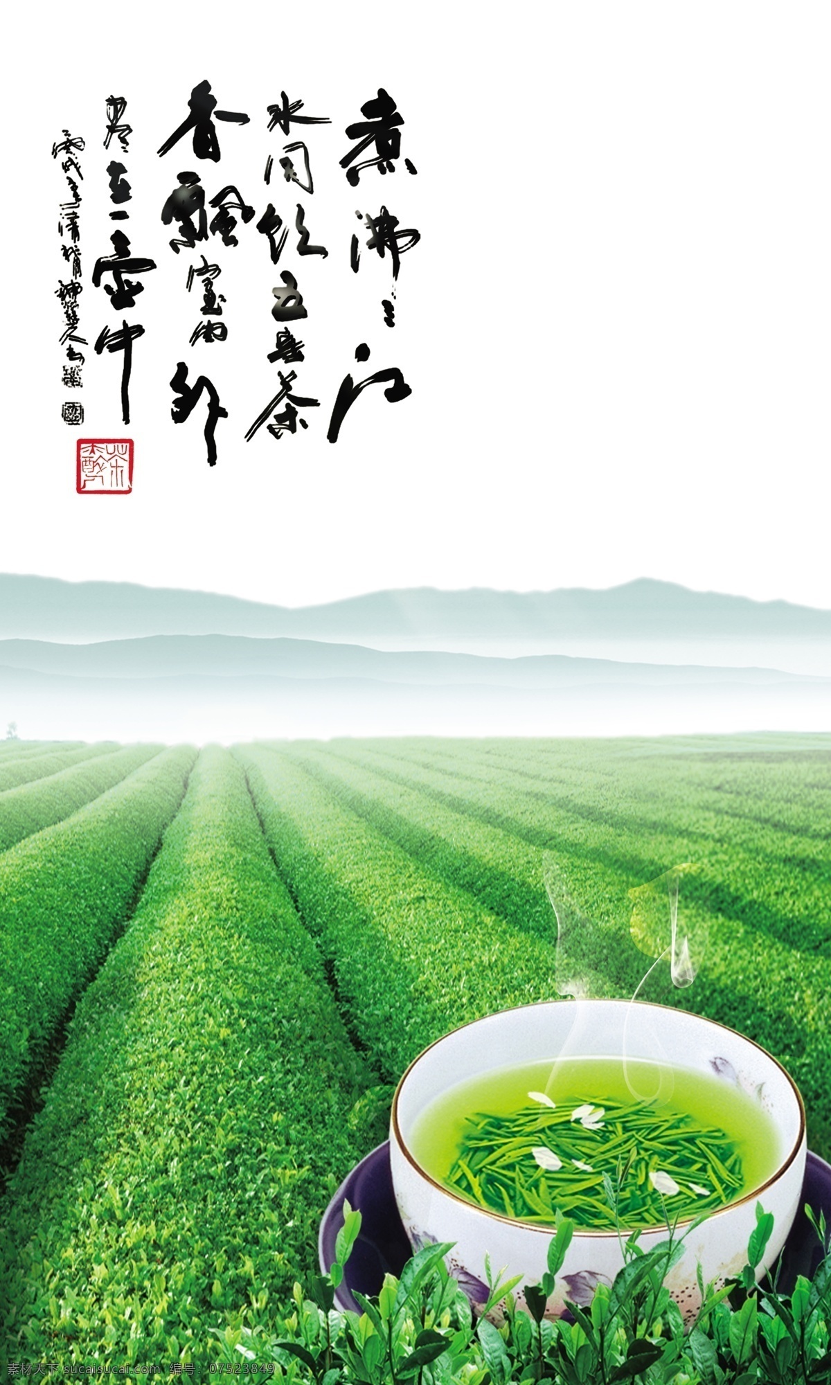 茶叶广告 茶叶 品茶 绿茶 广告 茶叶背景 分层 源文件