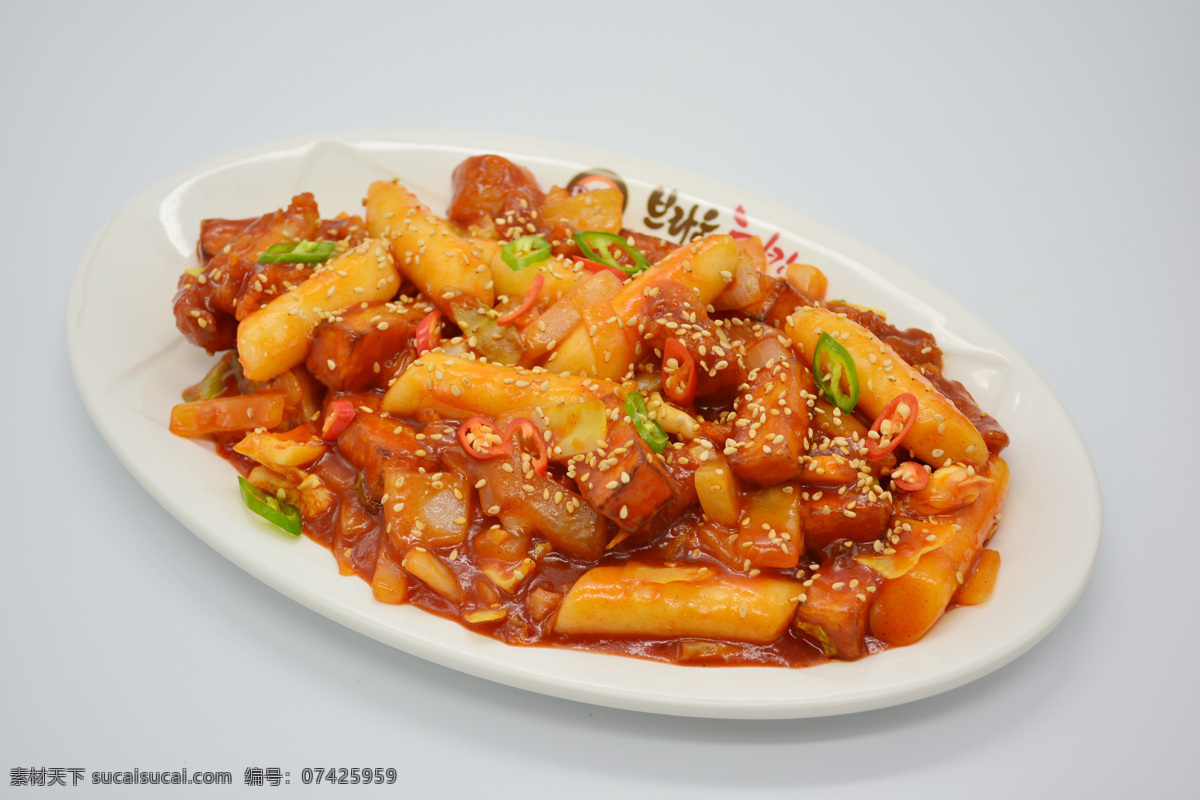 韩式炒年糕 韩式美食 年糕 传统美食 炒年糕 韩国料理 餐饮美食