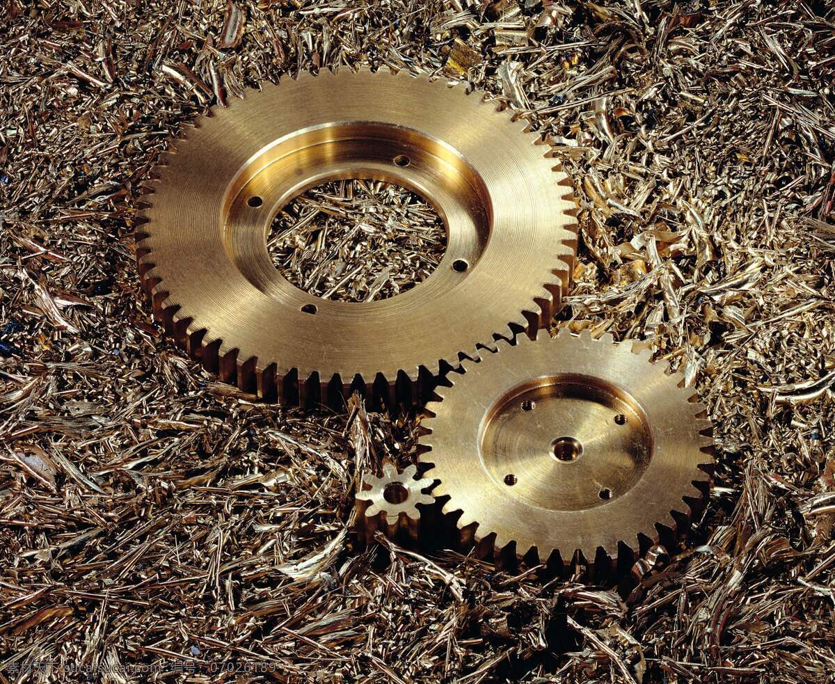金色 齿轮 配件 连接件 金属 制品 五金 加工件 生产 金属制品 工业生产 现代科技