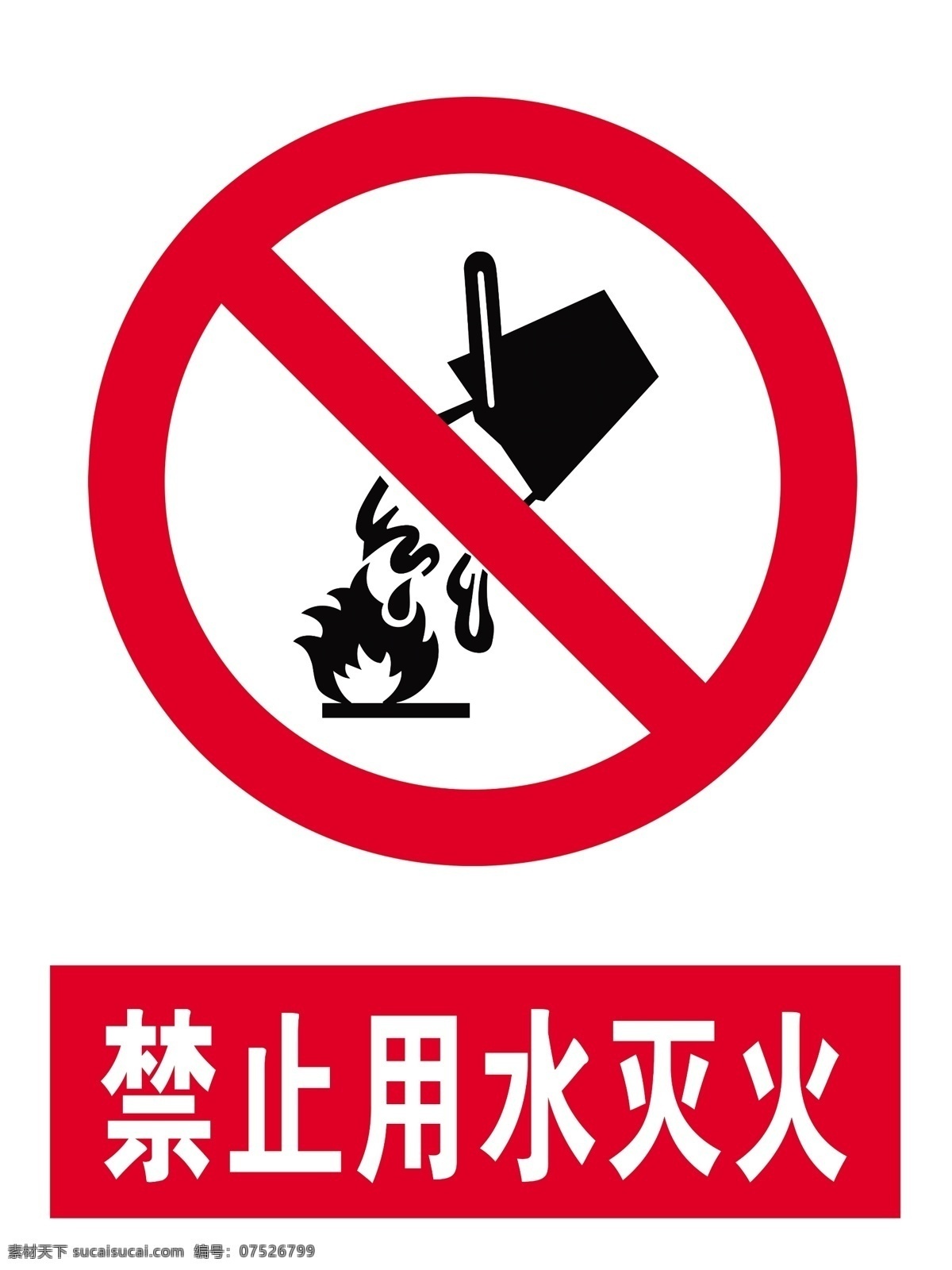禁止 用水 灭火 警示牌 标识牌 安全 警示标识