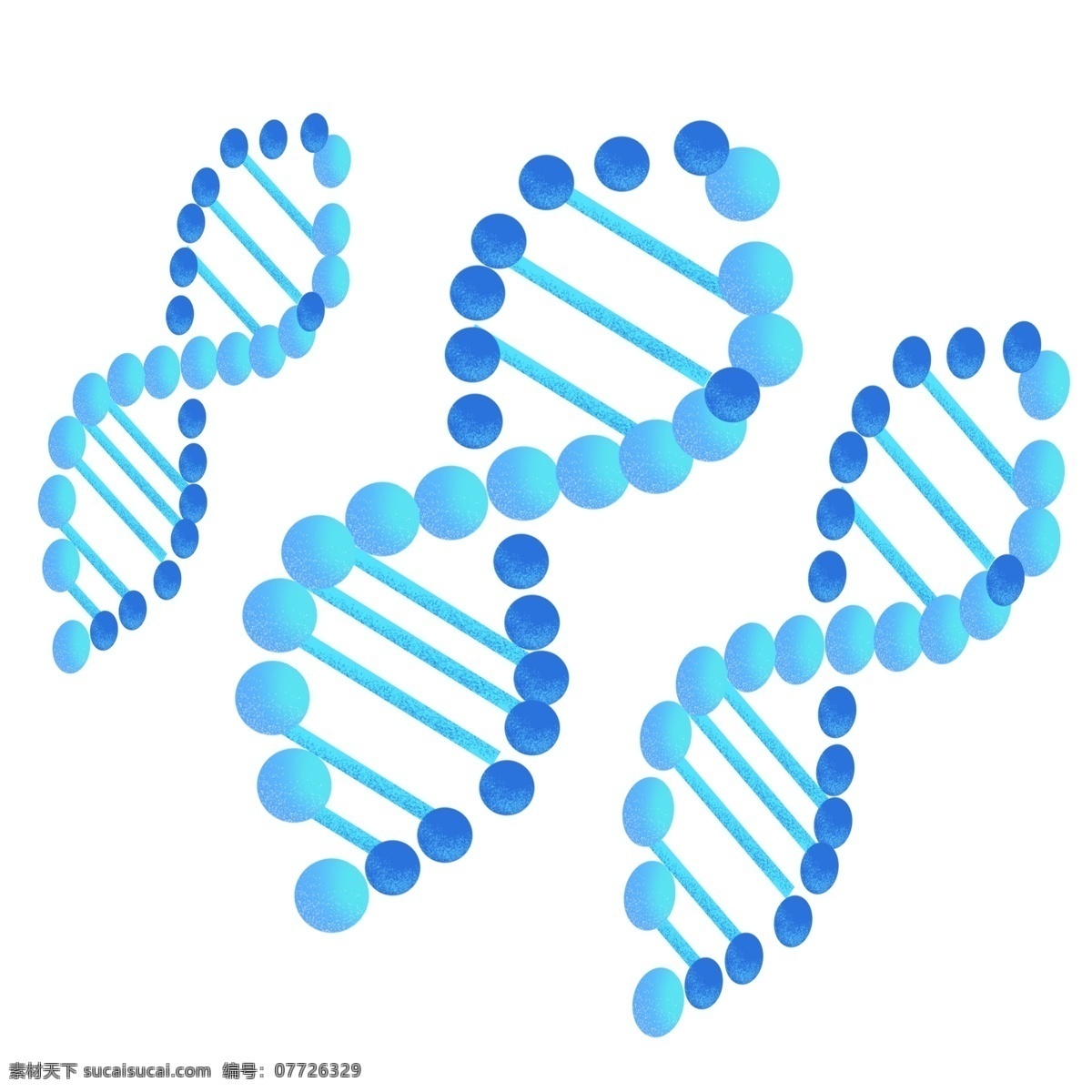 分子生物学 遗传 因子 化学教科书 教学装饰插画 遗传因子插画 蓝色的插画 小清新插画 双螺旋结构