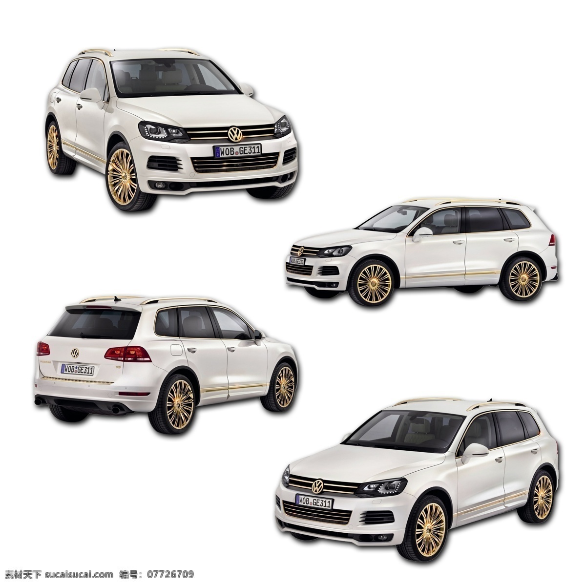 2011 大众 途 锐 黄金 版 2011款 volkswagen touareg gold edition 白色汽车 汽车 分层 源文件