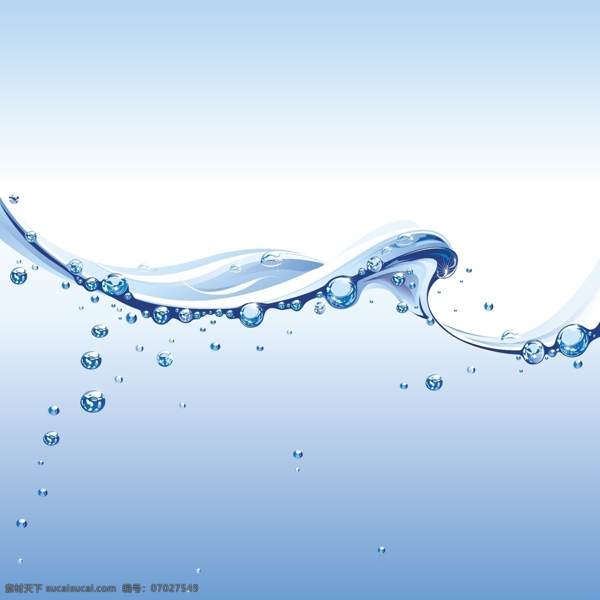 流动 水 矢量图 气泡 环保 蓝色水 矢量