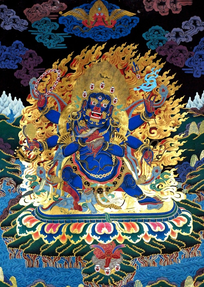 玛哈噶拉唐卡 佛教 佛 宗教信仰 文化艺术