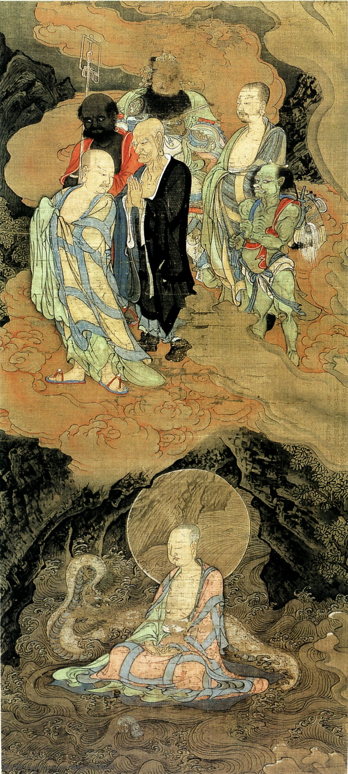 传统 壁画 古典 古画 国画 绘画 人物画 中国画 传统壁画 中华传世国画 中国画艺术 文化艺术