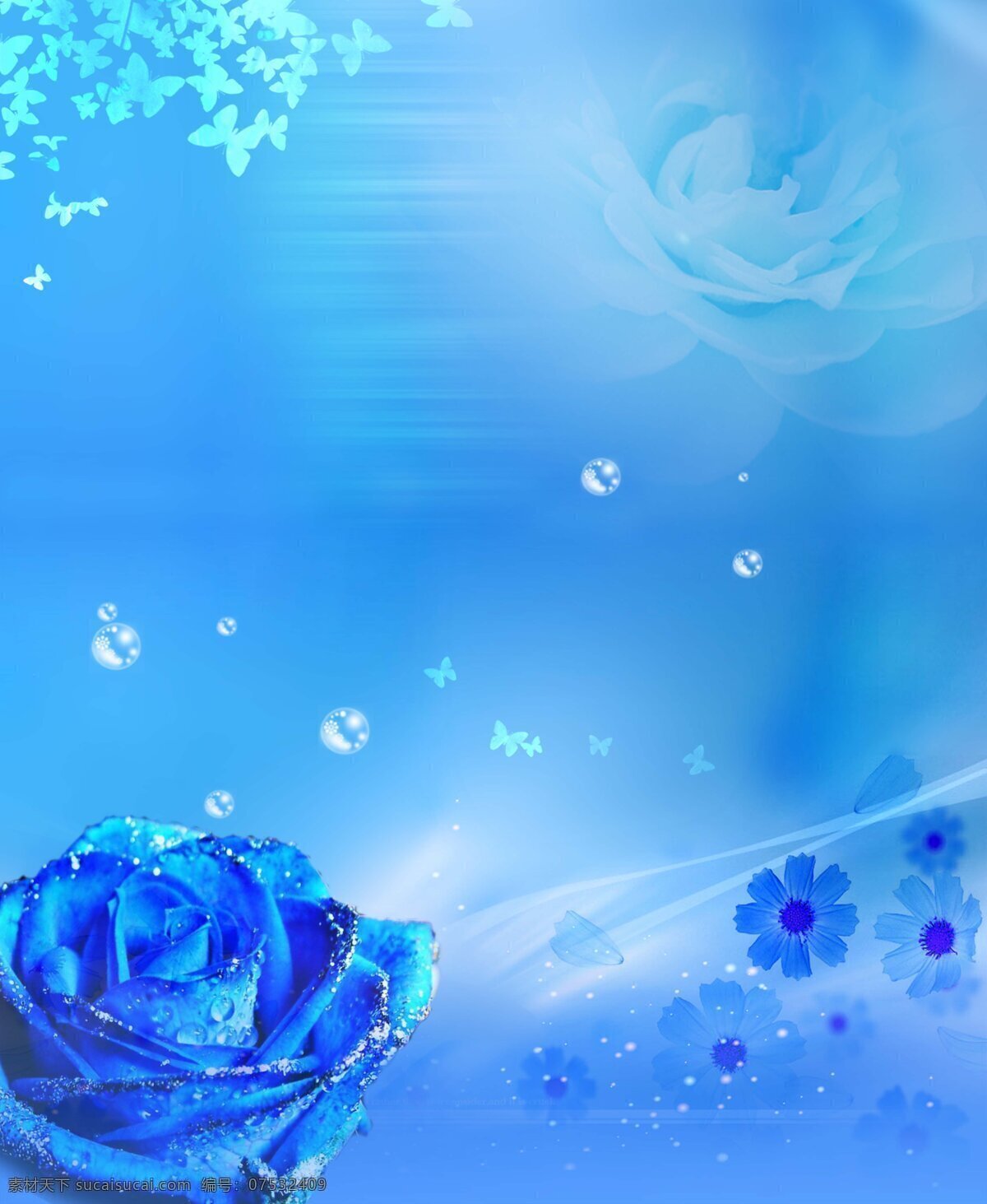 背景底纹 底纹边框 蝴蝶 花朵 花卉 蓝玫瑰 蓝色 蓝色妖姬 露珠 浓情 移门 玫瑰 玫瑰花 水泡 泡泡 梦幻 装饰 水珠 移门图案 装饰素材