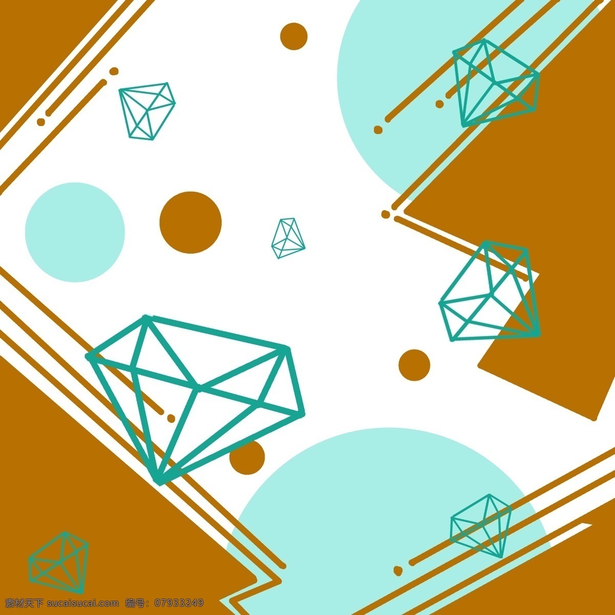 钻石 纹理 插图 绿色 黄色