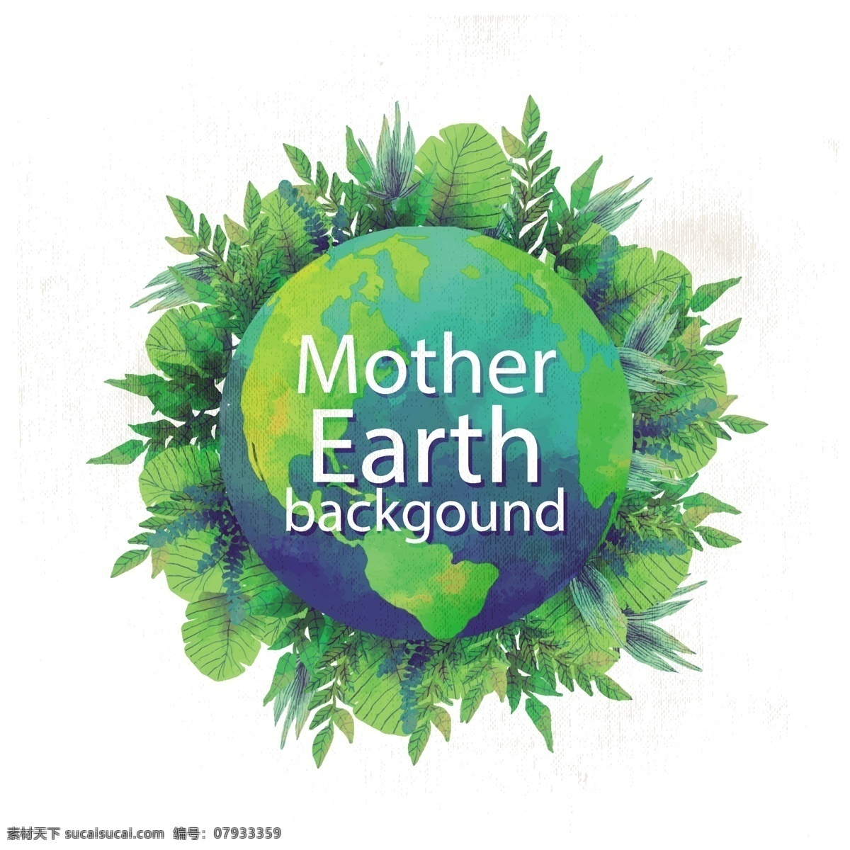 矢量 手绘 环保 绿色 地球 设计素材 绿色地球 手绘地球 环保素材 绿植 绿叶 植物 地球元素 自然景观 自然风光
