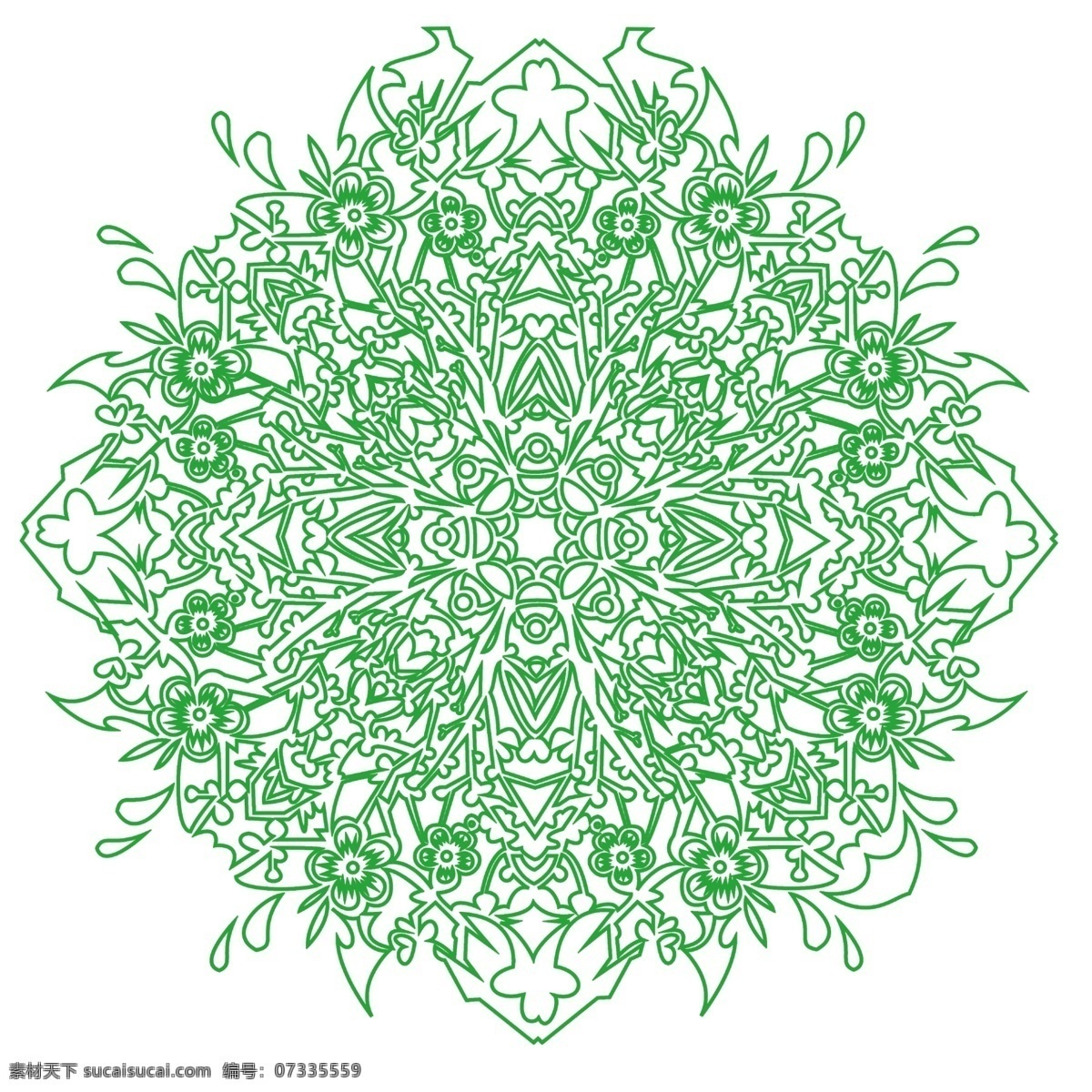寒梅 梅树 组 合成 团花 图纹 梅花 树枝 传统纹样 四边形 有圆心