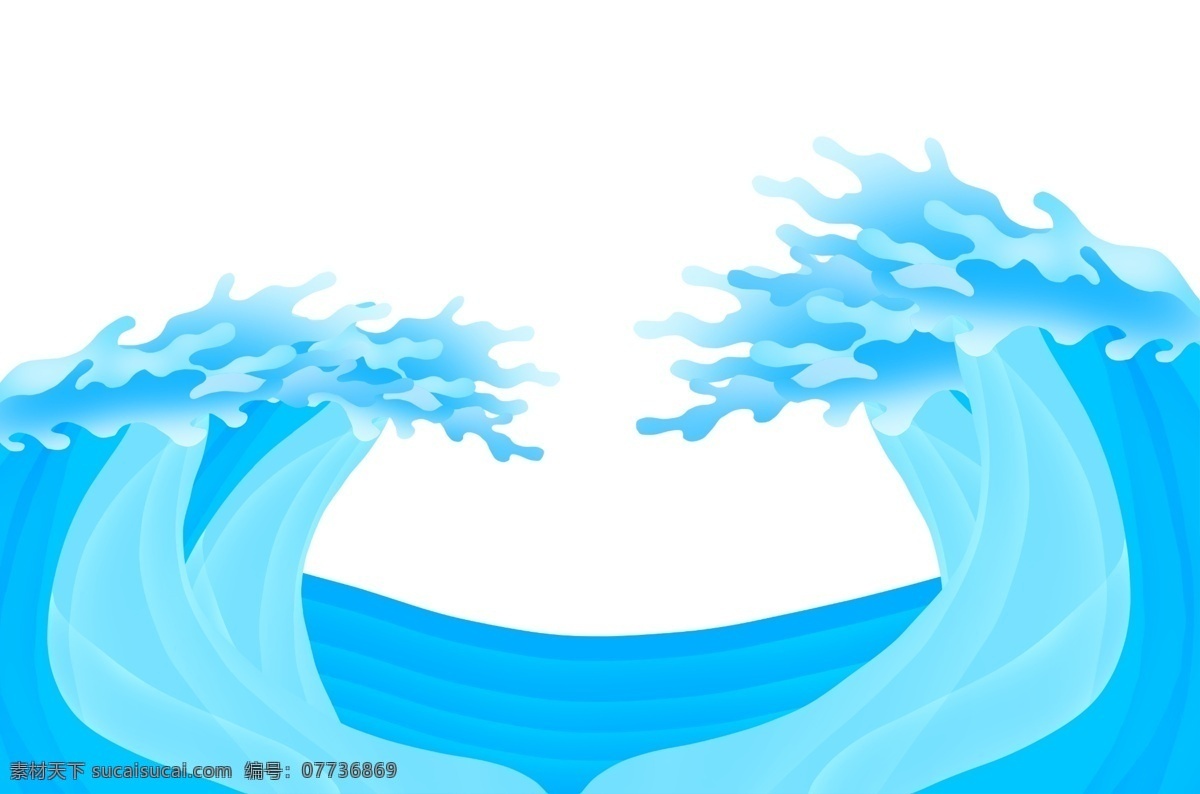 弧形蓝色海浪 海浪 大海 波浪