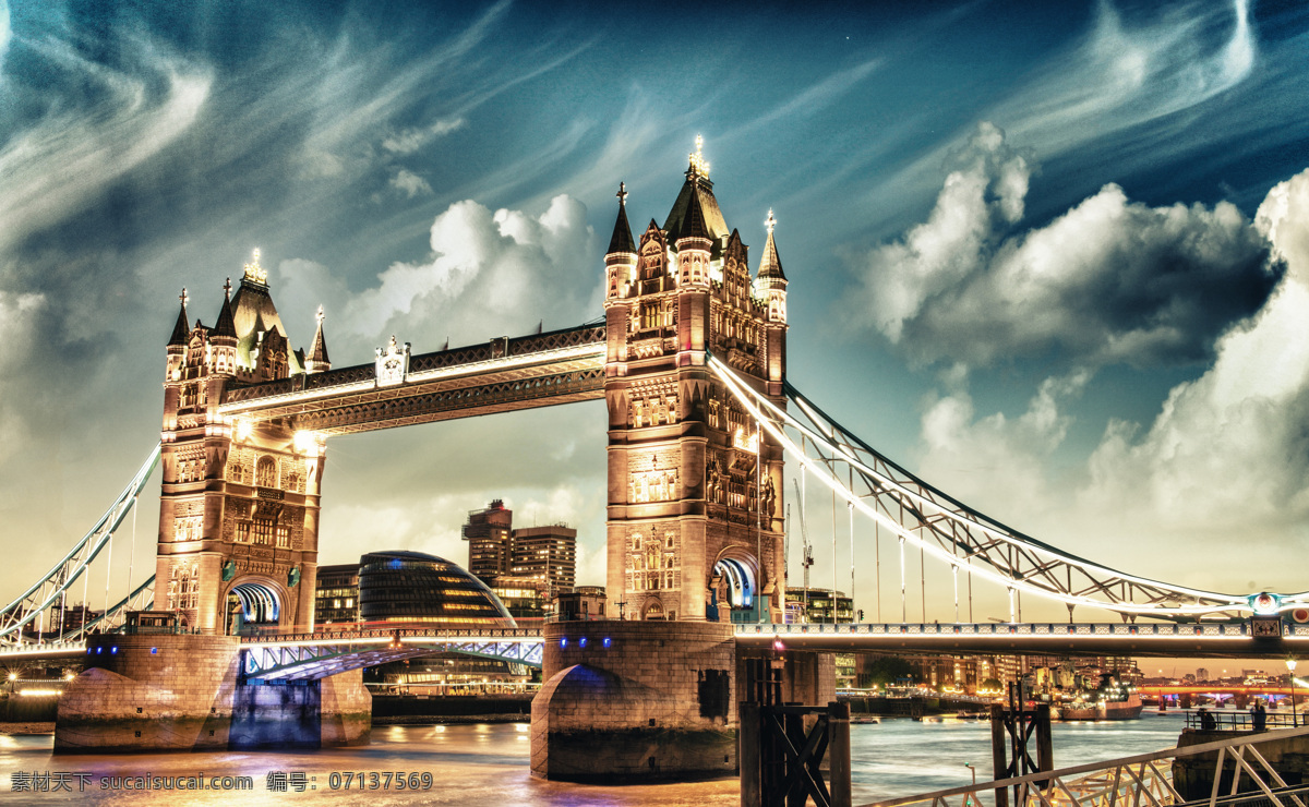 伦敦 桥 云朵 伦敦桥 建筑 城市 城市风光 环境家居