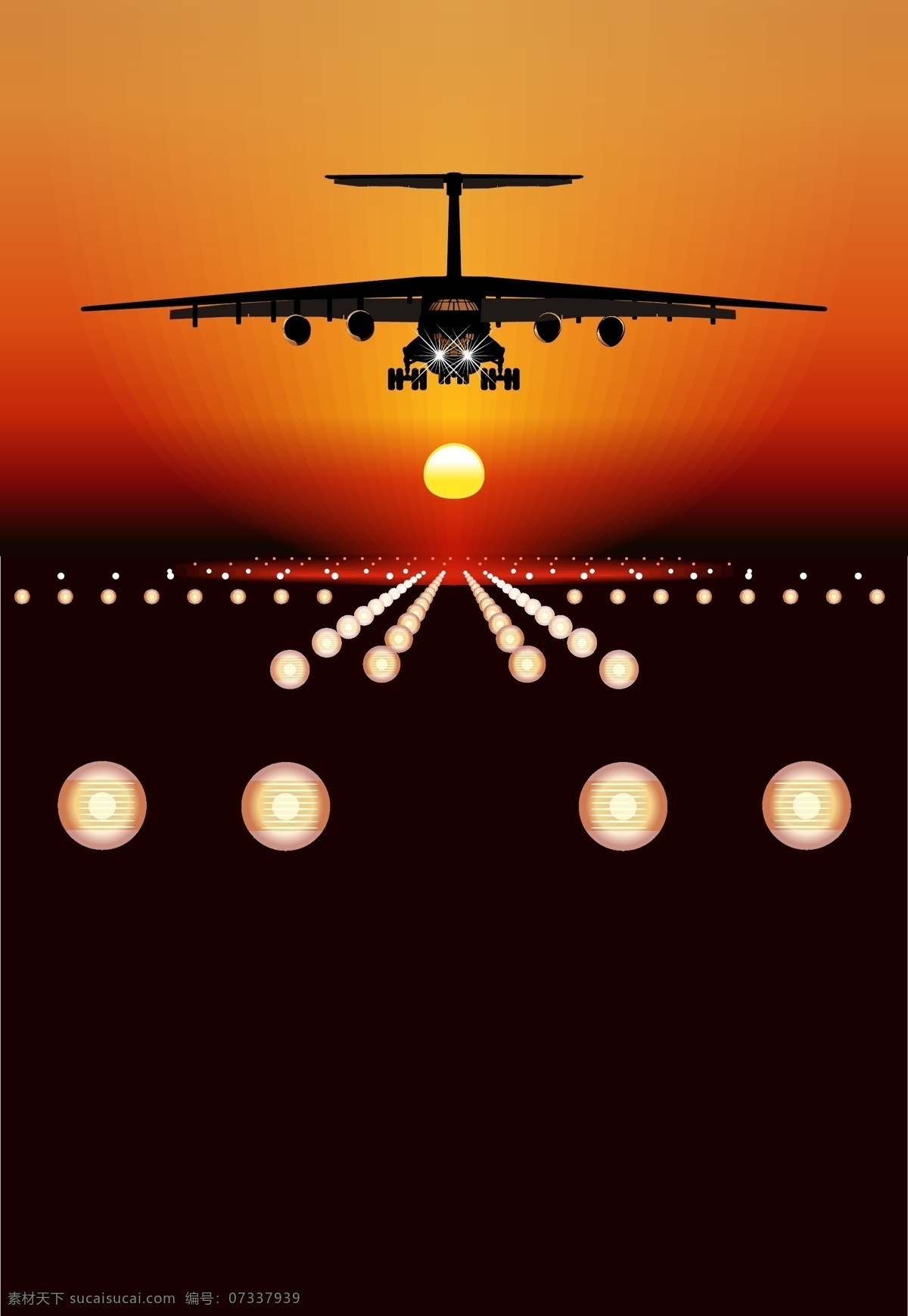 机场 降落 飞机 航天飞机 机场降落 客机 喷气式飞机 矢量飞机 卡通飞机 交通工具 现代科技 矢量素材 黑色