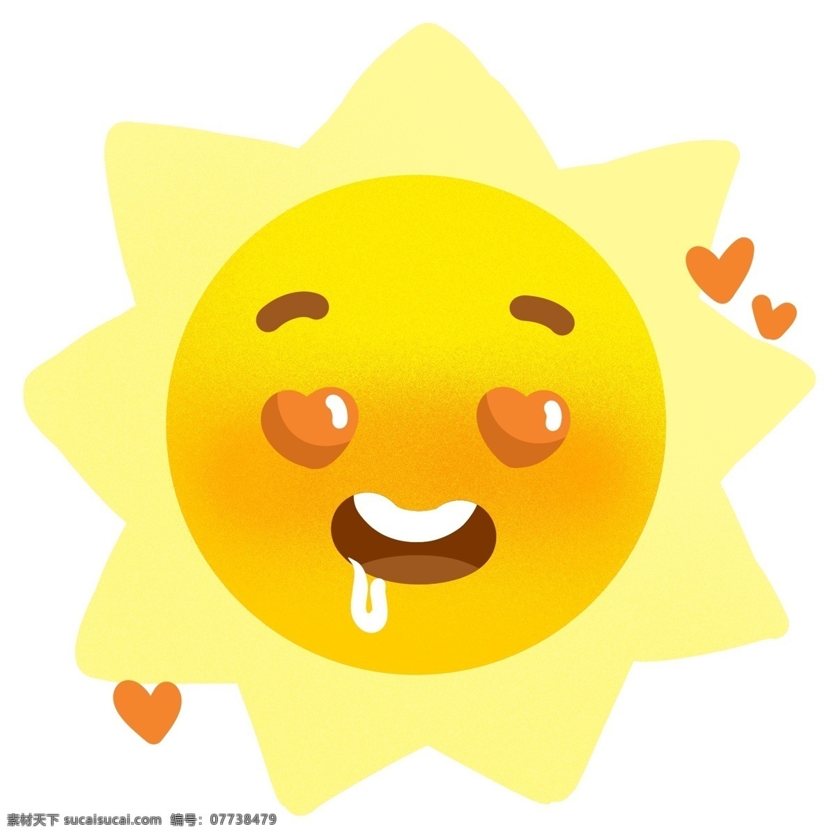 日月星辰 太阳 烈日 表情 卡通 可爱 天气 阳光 行星 设计元素 元素