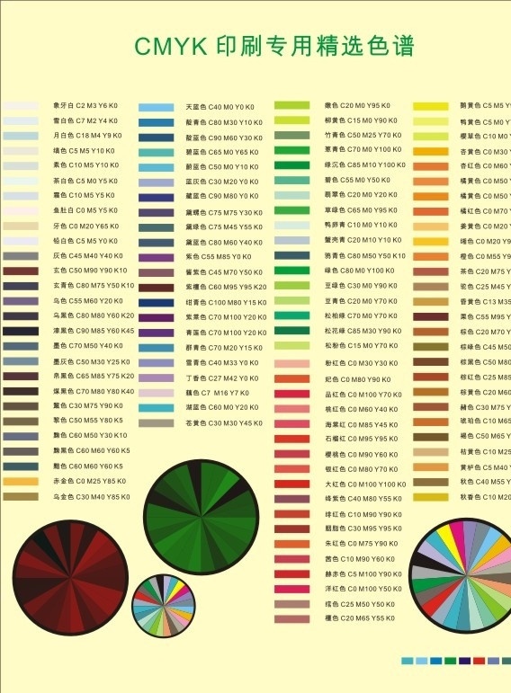 色 值 表 色值表 颜色的搭配 矢量
