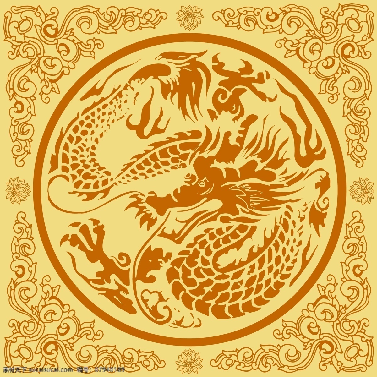 龙 花纹 底纹 背景 矢量图 龙的花纹 矢量 花边 边框 花纹花边