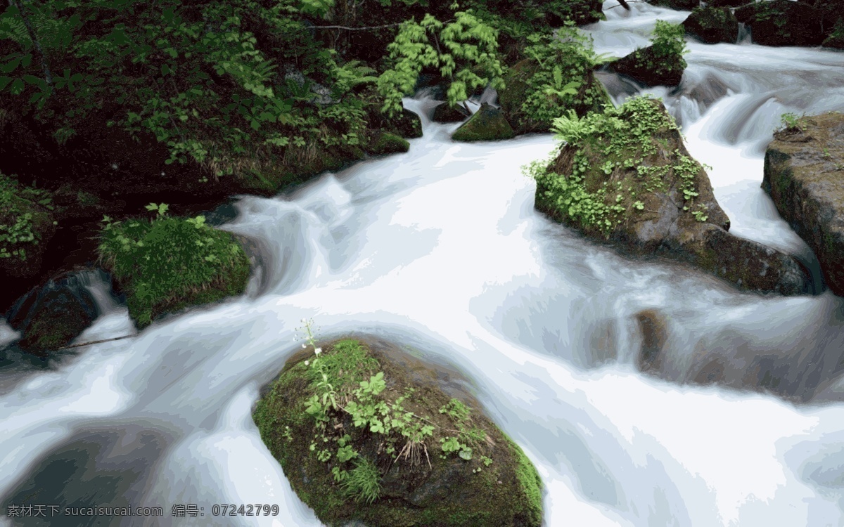 瀑布 矢量 瀑布背景图 瀑布风景 激流瀑布 瀑布风景矢量 矢量图 其他矢量图