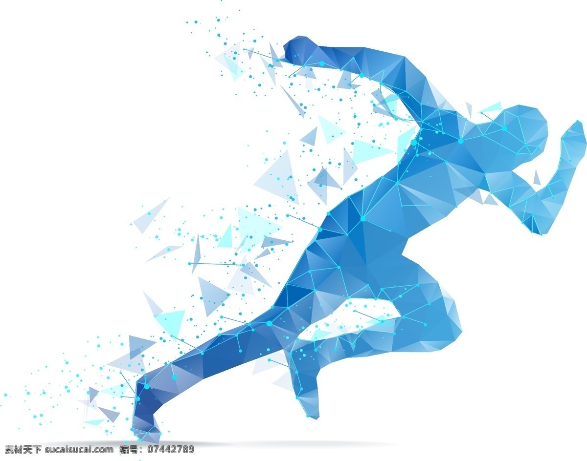运动员剪影 运动员 剪影 矢量 足 蓝色 免抠 免抠元素 设计元素 跨栏运动员 赛跑 跑步 长跑