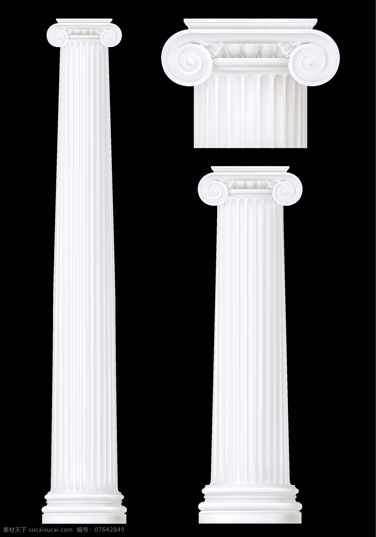 矢量罗马柱 白色罗马柱 罗马柱 欧式 建筑 罗马柱矢量 装饰框 欧式框 框 平面设计素材