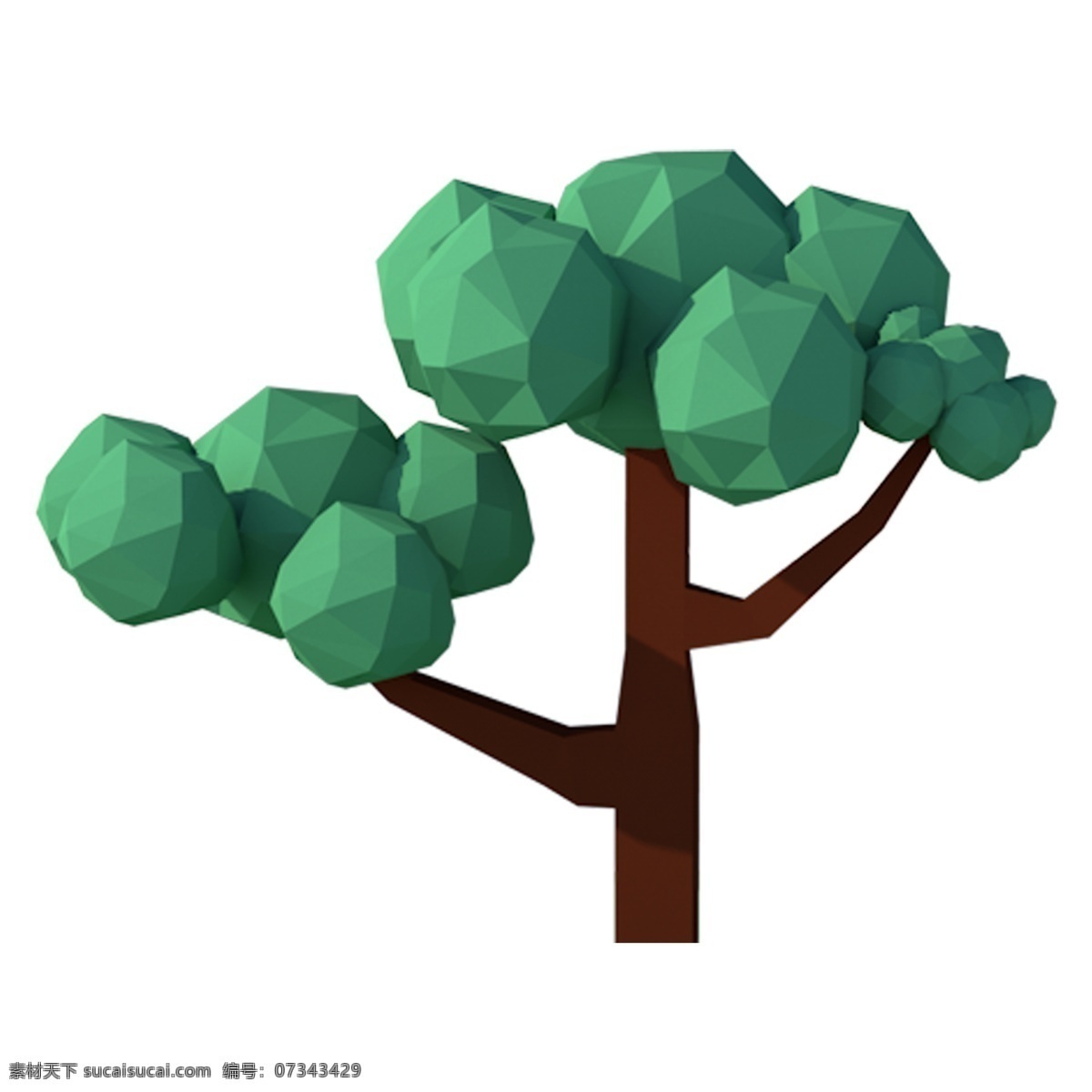 绿色 树木 卡通 透明 装饰图案 免扣素材 透明素材 小树