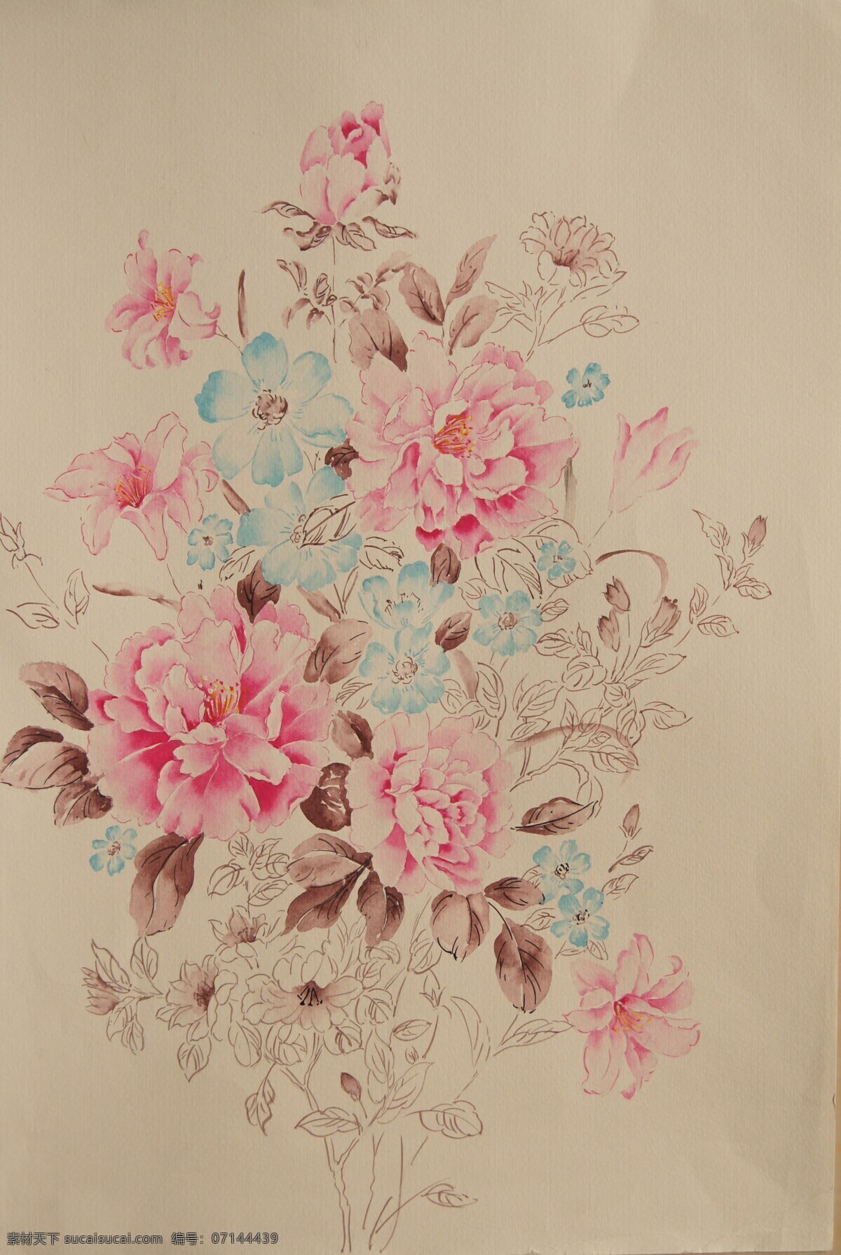 抽象花卉 绘画书法 手绘花卉 水彩花卉 文化艺术 植物 水彩 花卉 设计素材 模板下载 花卉植物组合