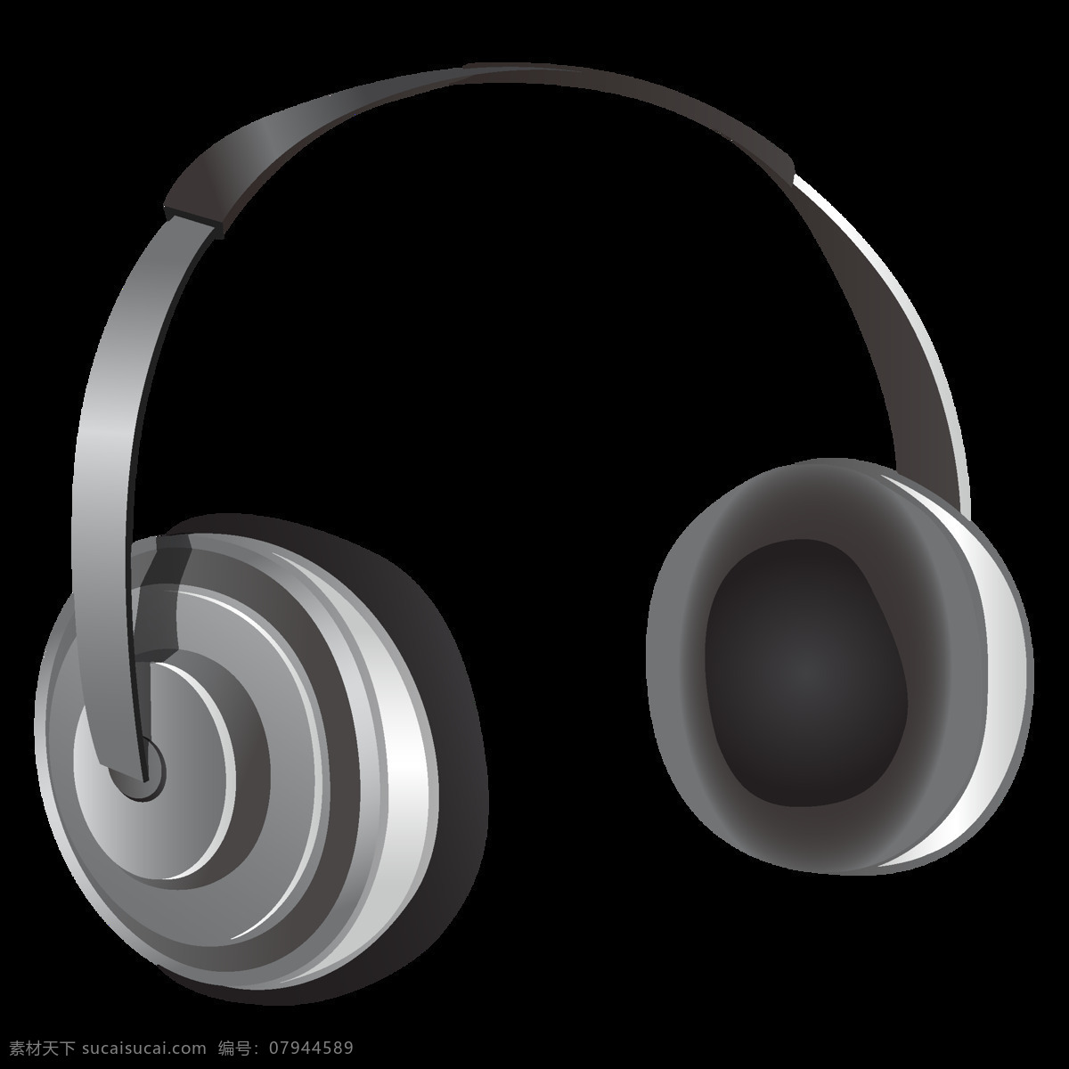 灰色 电脑 耳机 元素 png元素 电子 科技 免抠元素 透明素材