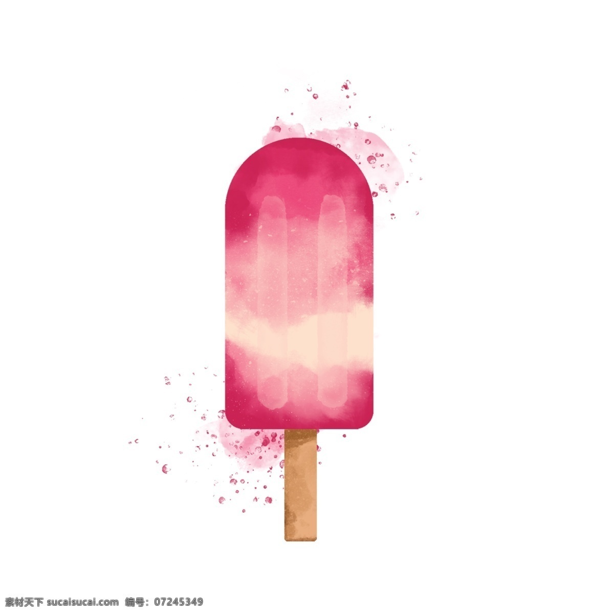 夏日 冰 爽 水蜜桃 味 冰棍 水彩冰淇淋 粉色 甜蜜 味道 甜甜水蜜桃味 夏日冰棍 奶油冰淇淋 小清新冰棍