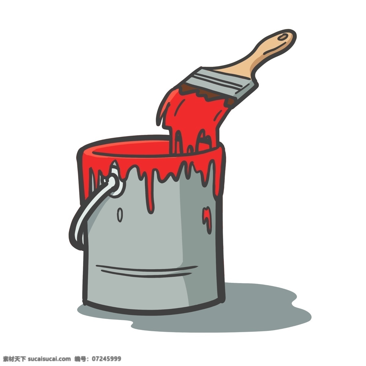 免 扣 卡通 红色 油漆 油漆桶 油漆刷 油漆画册 油漆广告 油漆桶包装 油漆名片 油漆设计 刷子 彩色油漆 彩色油漆刷