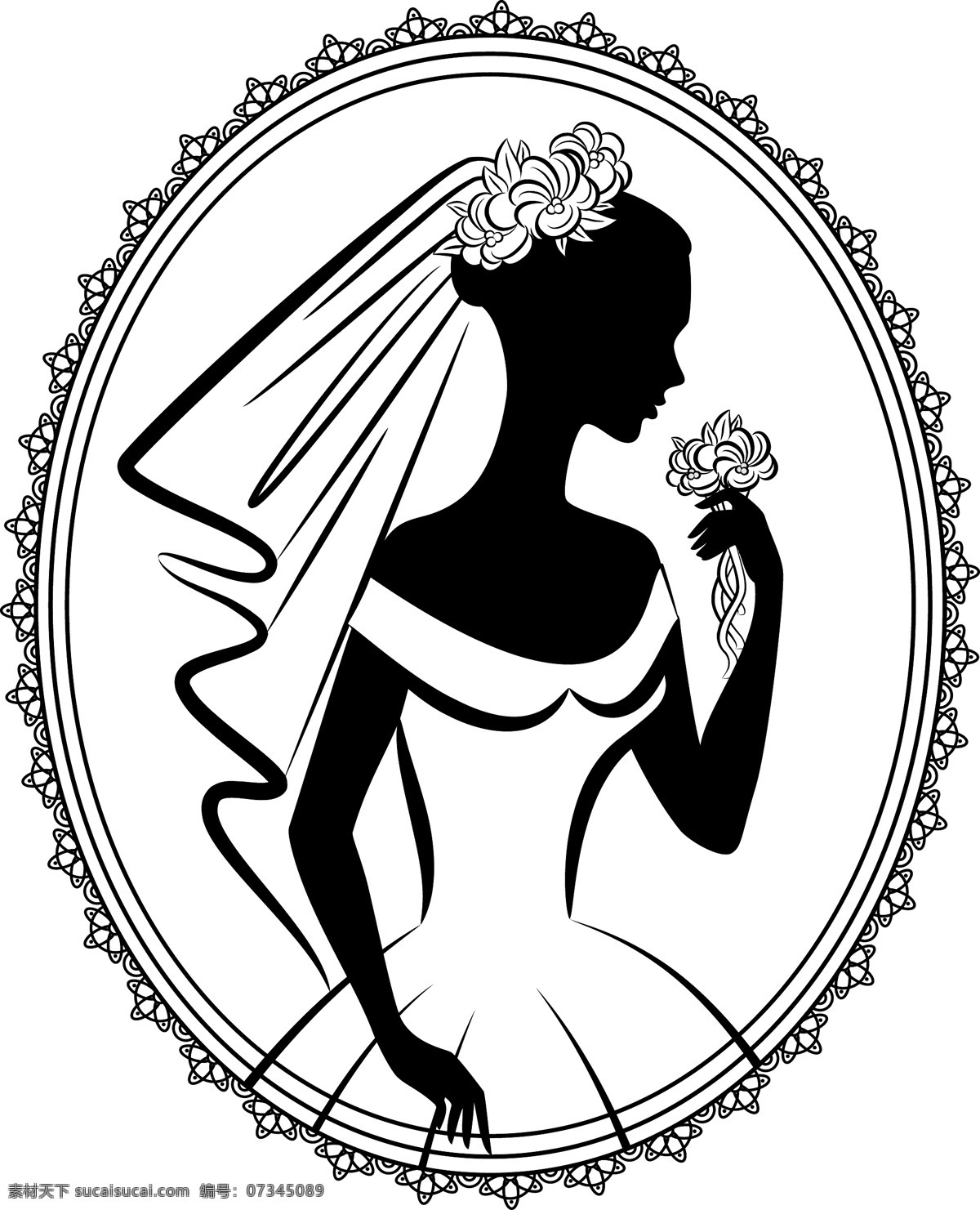 实用 婚庆 矢量 婚礼 婚纱 剪影 矢量素材 线描 新娘 矢量图 其他矢量图
