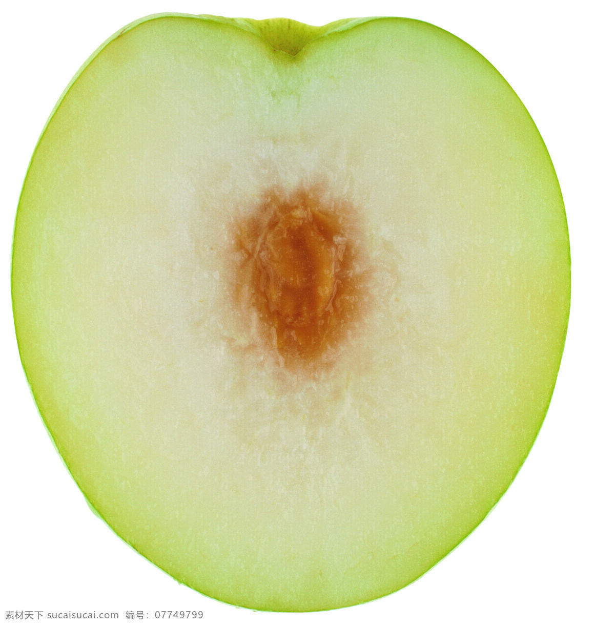 水果切面 桃子 白色