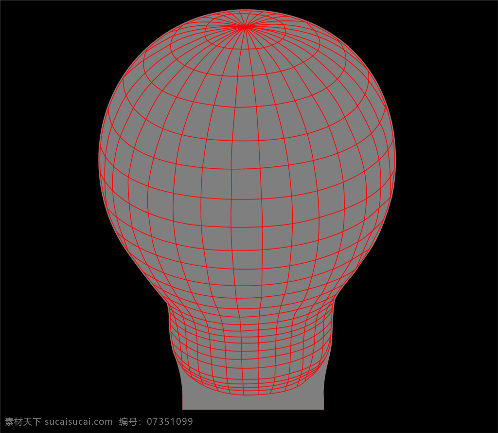 3d立体灯泡 雕刻 cnc 线条 描边 3d 三维 立体 视觉效果 夜灯 台灯 灯泡 平面3d