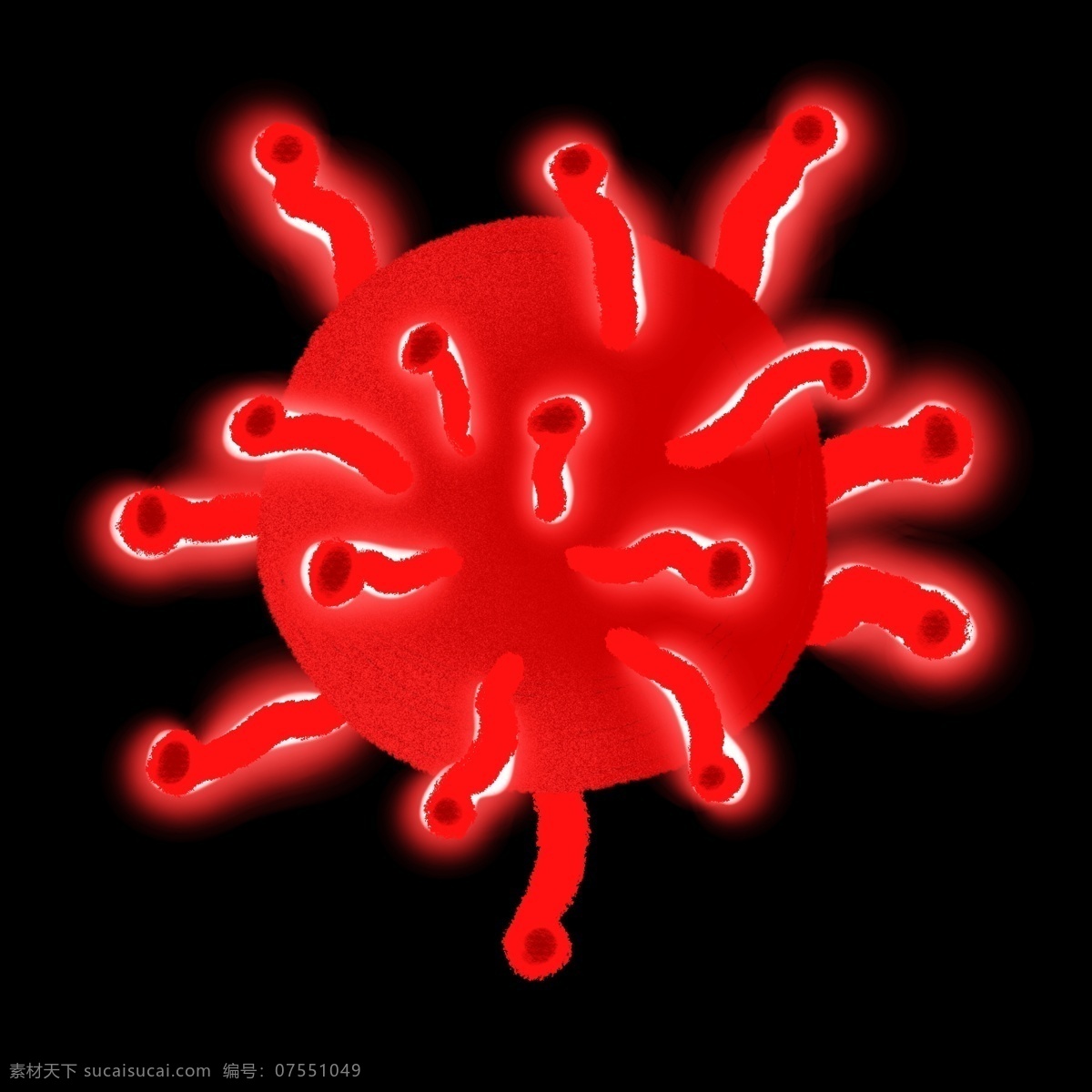 红色 斑点 细菌 插画 卡通细菌插画 红色球菌 黑的斑点 生物细菌插画 创意细菌插画 球菌插画