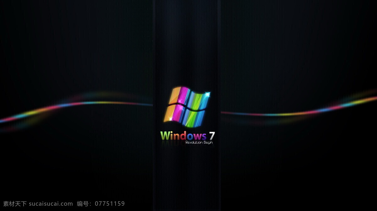 win7 个性 壁纸 彩色 微软 个性壁纸 标志图标 其他图标