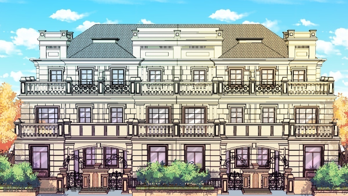 原创 日 漫 风 图书馆 插画 手机 微信 壁纸 banner 建筑 日漫风 场景 日常场景 背景 微博 海报 桌面 启动 闪屏 开机页 头图 日系