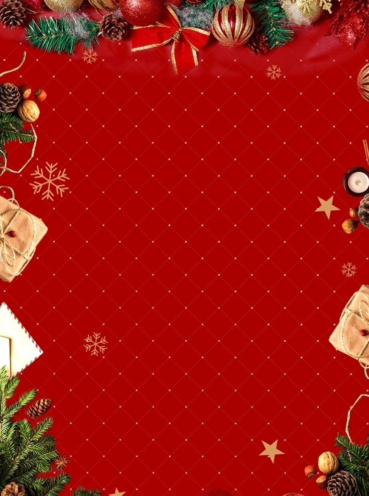 圣诞背景图片 圣诞 新年 背景 红色 礼品