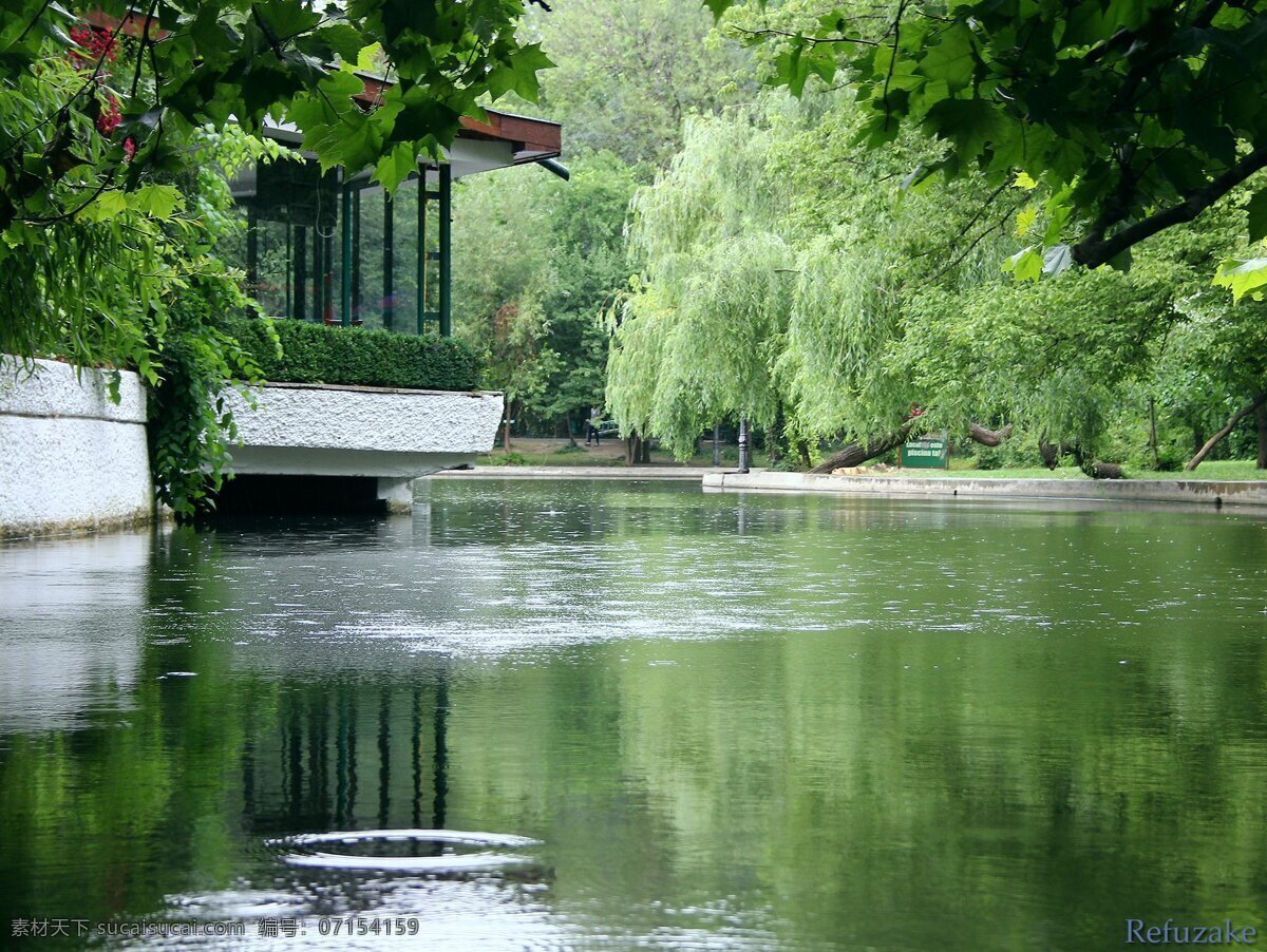 河边 小亭 背景 城市 河 建筑园林 景观 自然 自然景观 装饰素材 园林景观设计