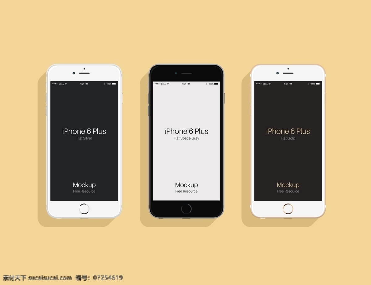 iphone6 高清 正面 苹果 大图 数码产品 app展示图 数码产品展示 现代科技 黄色