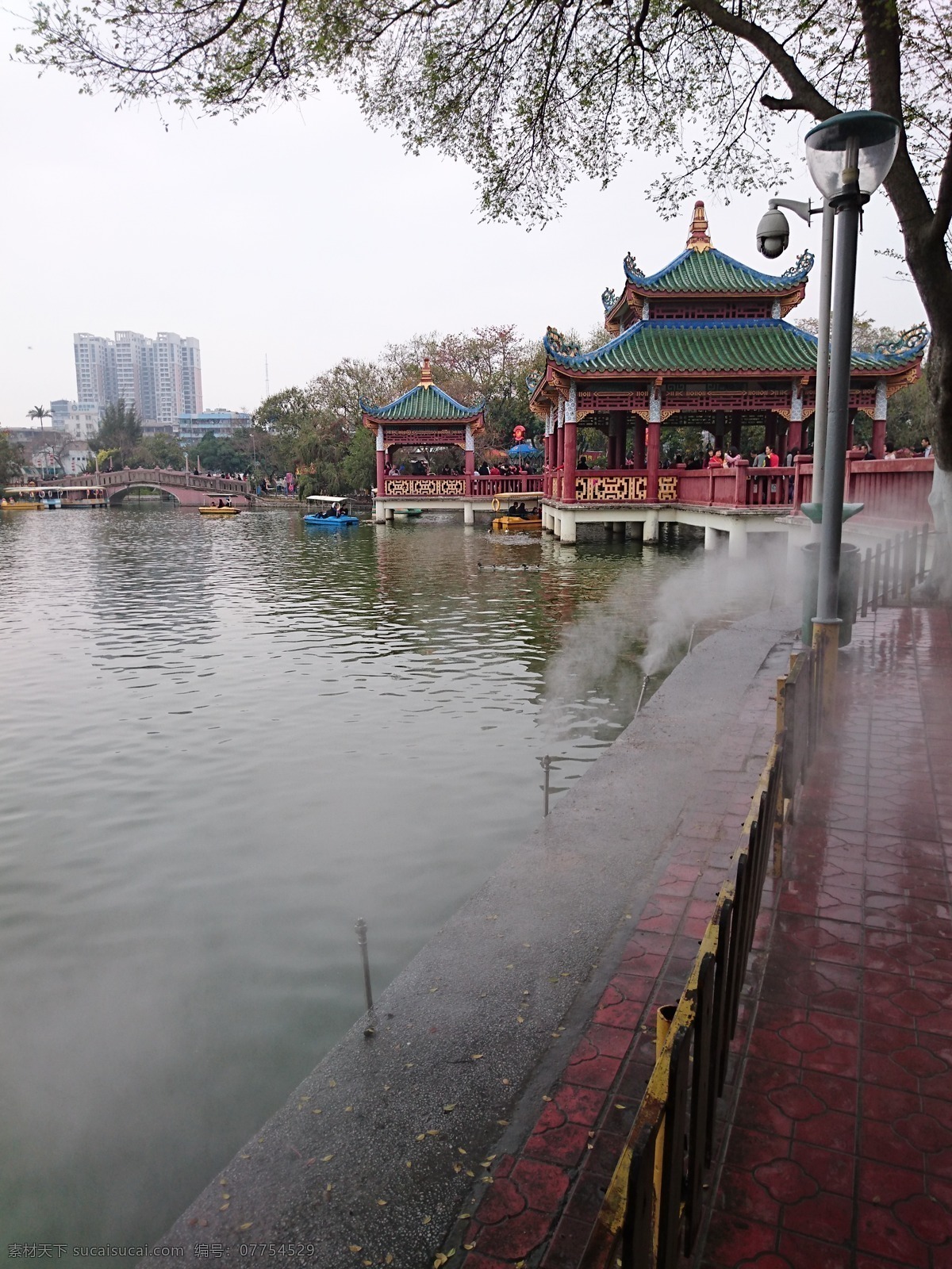 九曲桥 玉鉴湖 汕头市 中山公园 景区 建筑节日风景 旅游摄影 国内旅游