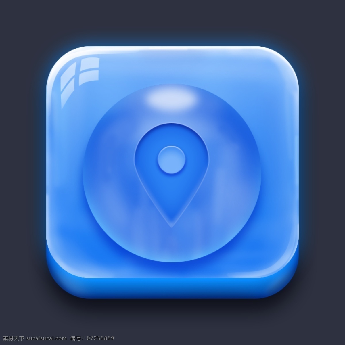 超 写实 水晶 图标 写实水晶图标 app图标 定位图标 地图图标 水珠icon