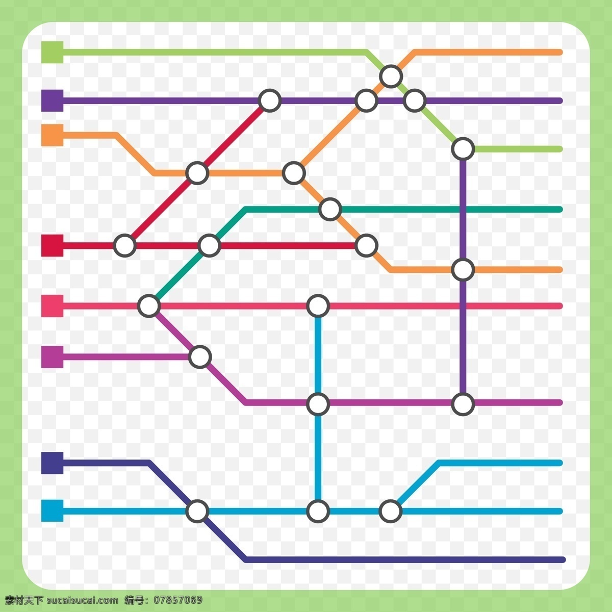 地铁 线路 示意图 地铁线路 路线图 简易 交通 图标字母数字 标志图标 其他图标