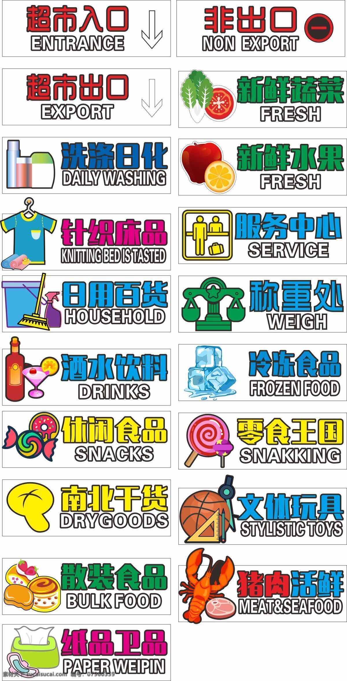 超市导购牌 超市 导购牌 导购牌发光字 生鲜日杂 称重处 休闲食品 南北干货 新鲜水果 新鲜蔬菜