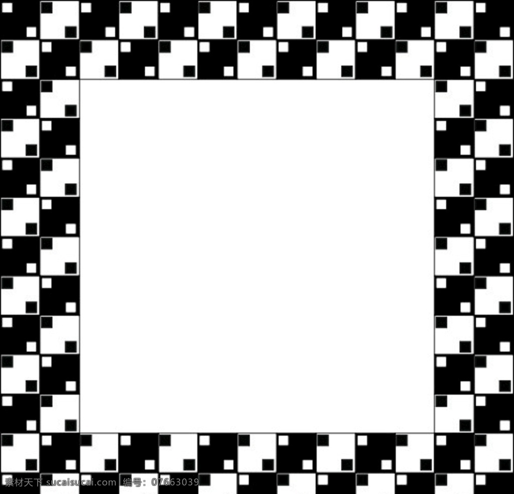 视觉误差 方块 弯曲 黑白 矢量 底纹边框 边框相框
