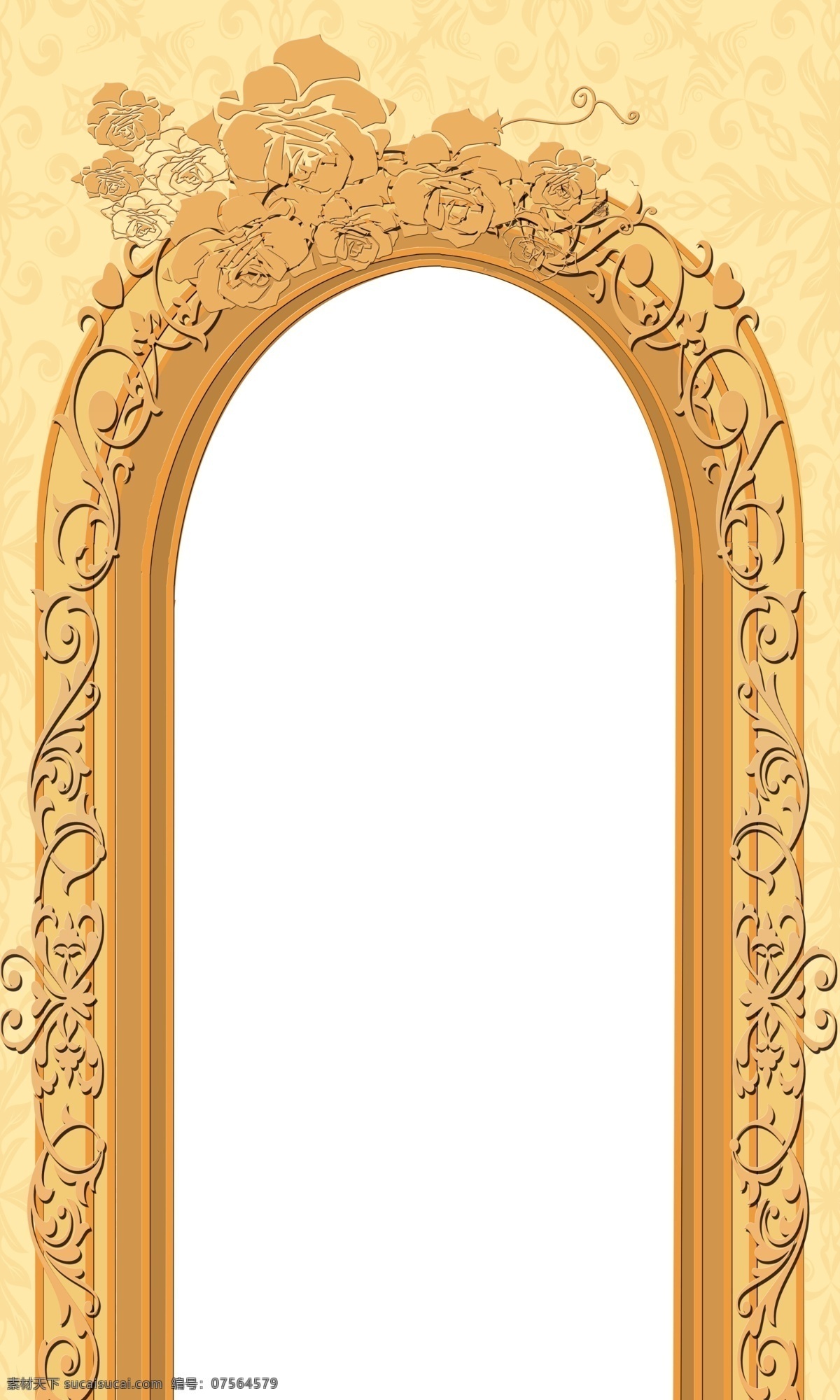 欧式拱门 欧式 拱门 金色 欧式花纹 金色拱门 白色