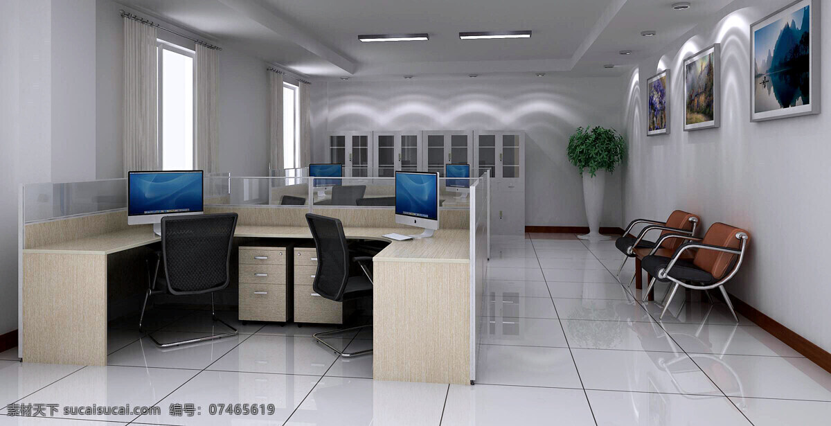 屏风 3d设计 现代 最新 屏风桌 现代屏风 职业办公室 家居装饰素材 室内设计