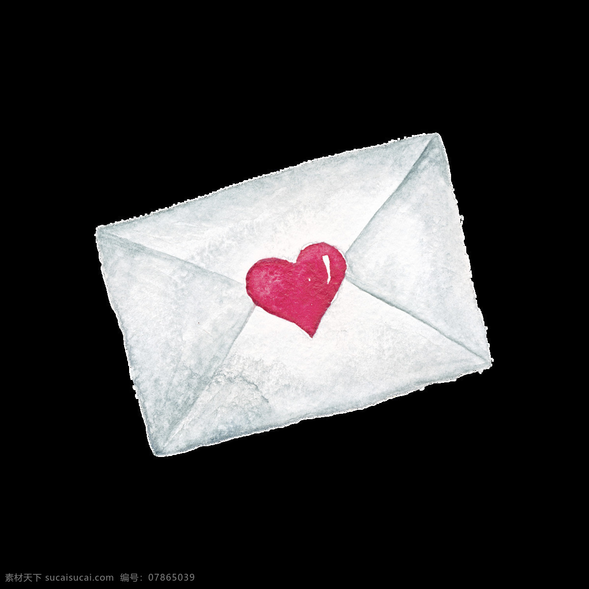 情人节 卡片 装饰 信封 爱心 红色 手绘 矢量素材 设计素材